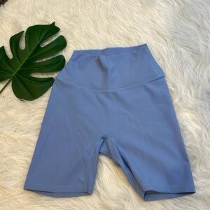 CSB baby blue high waist bike shorts